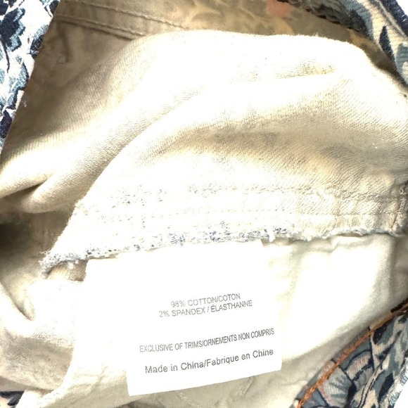 Tory Burch Skinny Flower Printed Pattern Skinny Denim Jeans SZ26 - Picture 4 of 9